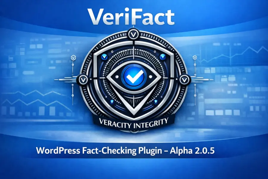 VeriFact WordPress fact-checking plugin alpha release featured graphic